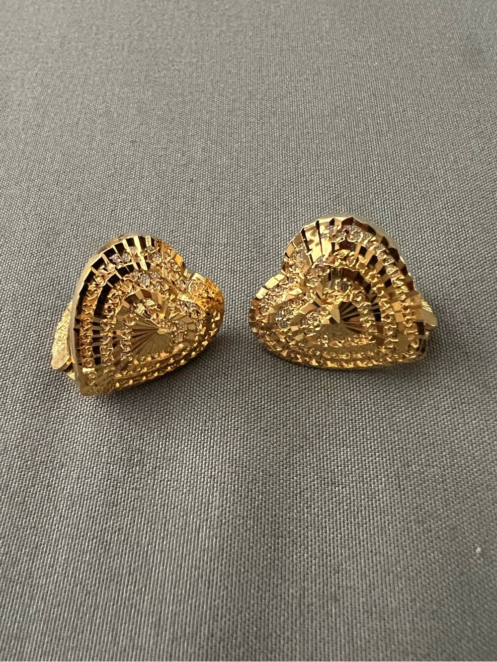Gold Plated Heart Earrings